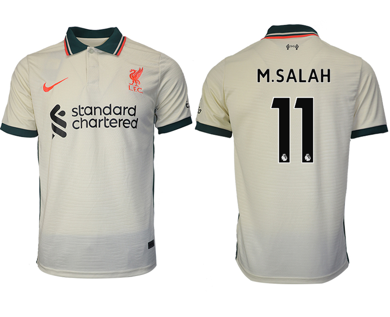 Men 2021-2022 Club Liverpool away aaa version cream #11 Soccer Jersey